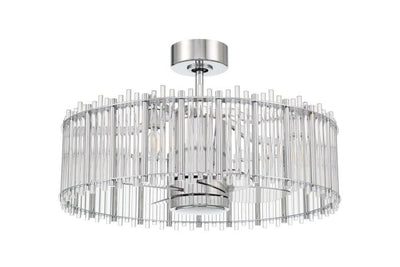 ##Antique Hardware## 24" Reveal in Chrome w/ Clear Acrylic Blades