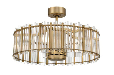 ##Antique Hardware## 24" Reveal in Satin Brass w/ Clear Acrylic Blades