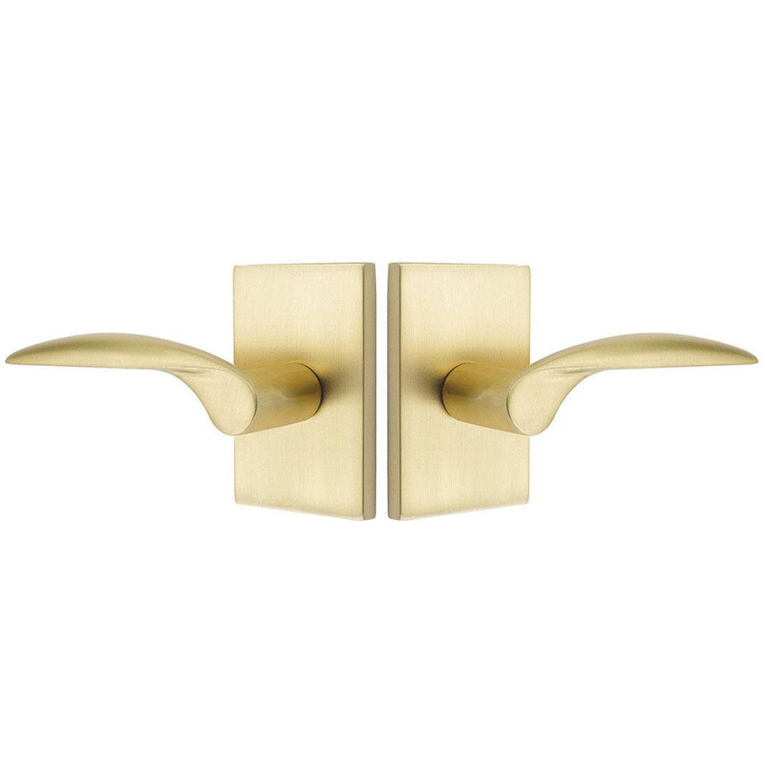 Antique Hardware Emtek Solid Brass Mercury Lever With Modern Rectangular Rosette (Several Finish Options) EMTEK LEVER DOOR KNOB