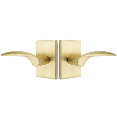 Antique Hardware Emtek Solid Brass Mercury Lever With Modern Rectangular Rosette (Several Finish Options) EMTEK LEVER DOOR KNOB