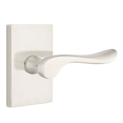 ##Antique Hardware## Emtek Solid Brass Luzern Lever With Modern Rectangular Rosette (Several Finish Options)