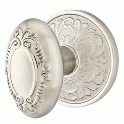 ##Antique Hardware## Solid Brass Victorian Door Knob Set With Lancaster Rosette (Several Finish Options)