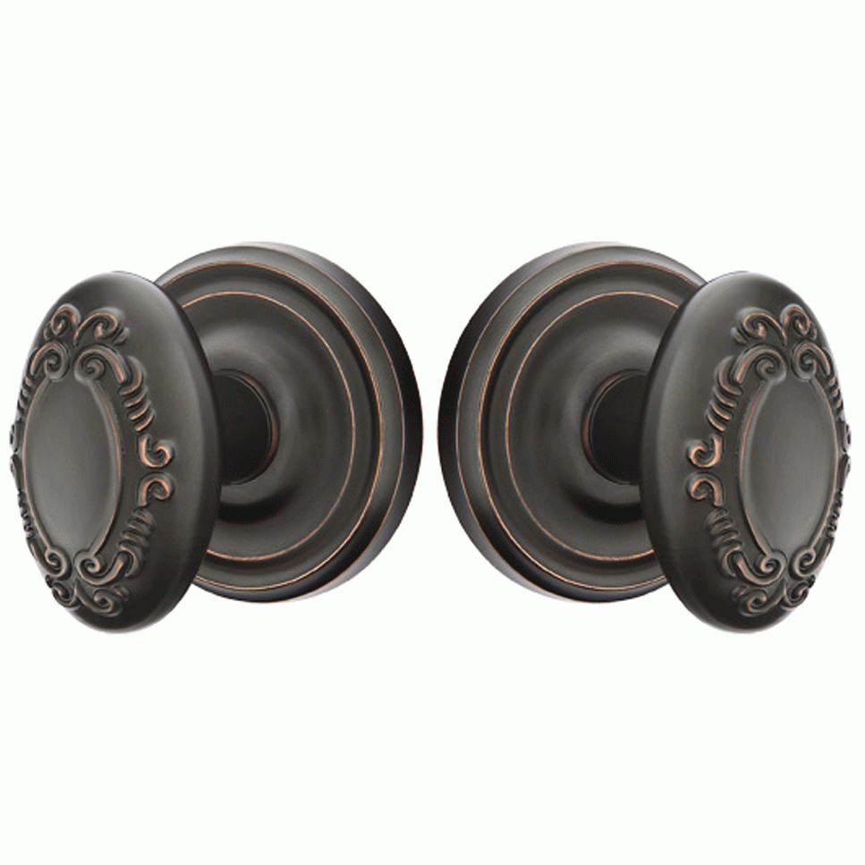##Antique Hardware## Solid Brass Victoria Door Knob Set With Regular Rosette (Several Finish Options)
