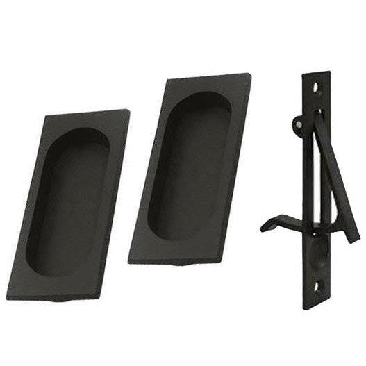 ##Antique Hardware## Square Style Single Pocket Passage Style Door Set (Several Finishes Available)