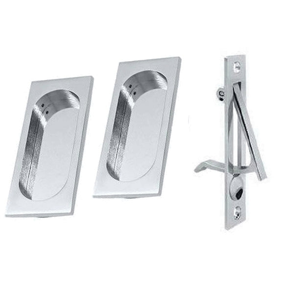 ##Antique Hardware## Square Style Single Pocket Passage Style Door Set (Several Finishes Available)