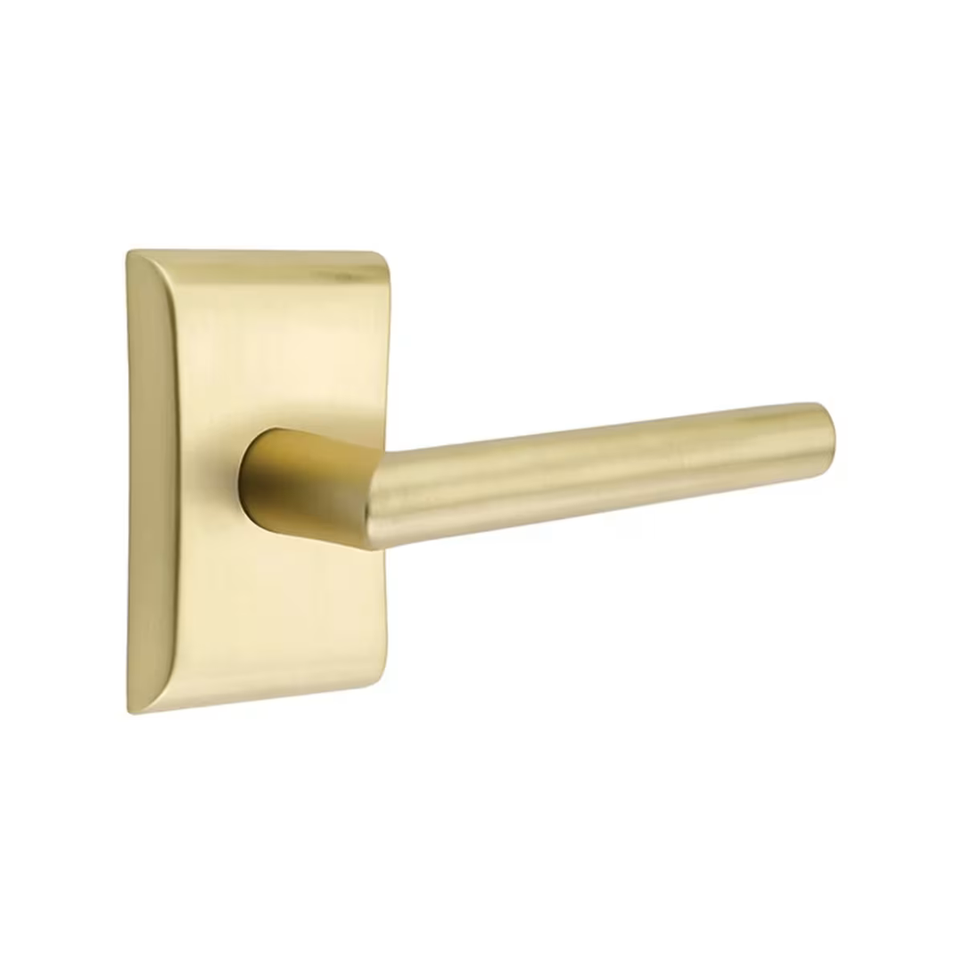 ##Antique Hardware## Emtek Solid Brass Stuttgart Lever With Neos Rosette