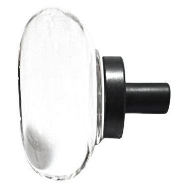 ##Antique Hardware## 1 1/4 Inch Flat-Faced Round Crystal Clear Glass Cabinet & Furniture Knob