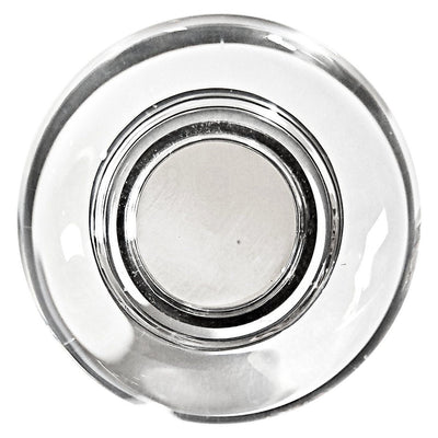##Antique Hardware## 1 1/4 Inch Flat-Faced Round Crystal Clear Glass Cabinet & Furniture Knob