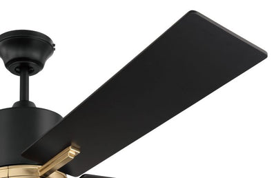 ##Antique Hardware## 52" Teana in Flat Black/Satin Brass w/ Flat Black/Mesquite Blades