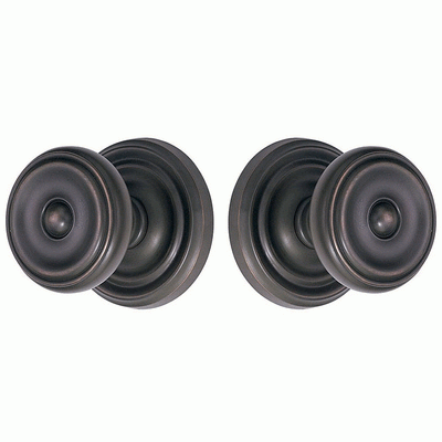 ##Antique Hardware## Solid Brass Waverly Door Knob Set With Regular Rosette (Several Finish Options)