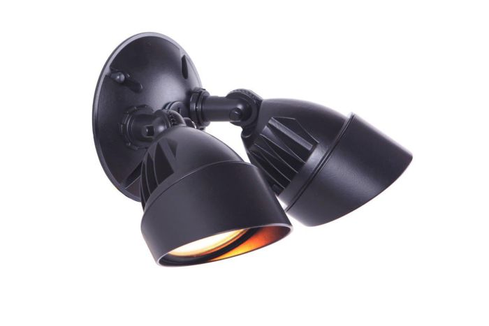 ##Antique Hardware## 2 Light Outdoor LED Flood in Midnight
