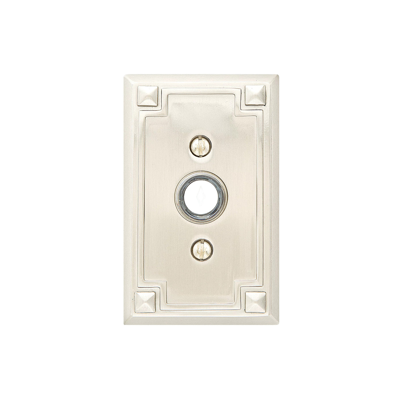 Antique Hardware Emtek 2451 Doorbell Button With Arts & Craft Rosette Door Bells & Chimes