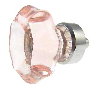 Antique Hardware 1 3/8 Inch Glass Octagon Old Town Cabinet and Furniture Knob (Depression Green, Depression Pink, and Warm Amber Glass) CABINET KNOB