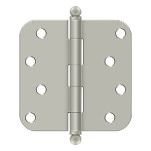 ##Antique Hardware## 4 Inch x 4 Inch Ball Tip Steel Hinge