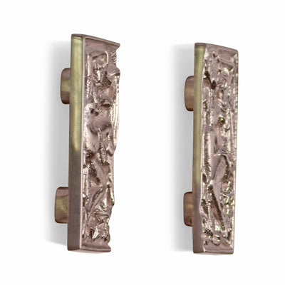 Antique Hardware 4 3/8 Inch Overall Solid Brass Grecian Dancing Ladies Cabinet Pull Set (Brushed Nickel Finish) CABINET KNOB