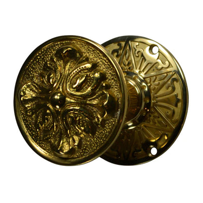 Antique Hardware Eastlake Rosette Door Set with Romanesque Door Knobs (Several Finishes Available) Door Knobs & Handles