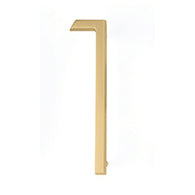 Antique Hardware 7 Inch Tall Modern House Number 1 (Several Finishes) LETTER PLAQUE