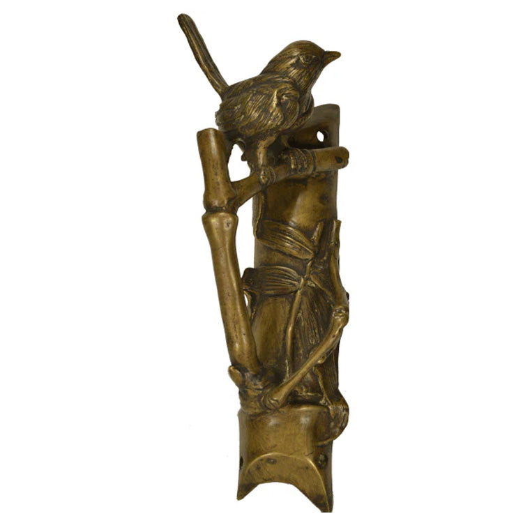 Antique Hardware 9 1/2 Inch Solid Brass Bamboo and Wren Bird Pull (Right Facing) Cabinet Knobs & Handles