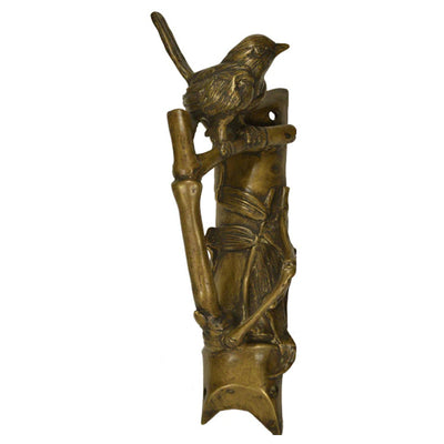 Antique Hardware 9 1/2 Inch Solid Brass Bamboo and Wren Bird Pull (Right Facing) Cabinet Knobs & Handles