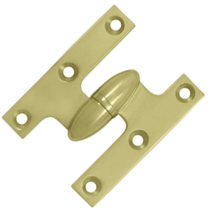 Antique Hardware 2 1/2 Inch x 2 Inch Solid Brass Olive Knuckle Hinge HINGE