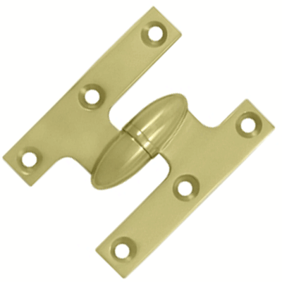 Antique Hardware 2 1/2 Inch x 2 Inch Solid Brass Olive Knuckle Hinge HINGE