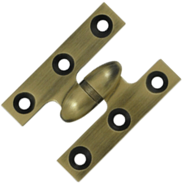 Antique Hardware 2 Inch x 1 1/2 Inch Solid Brass Olive Knuckle Hinge HINGE