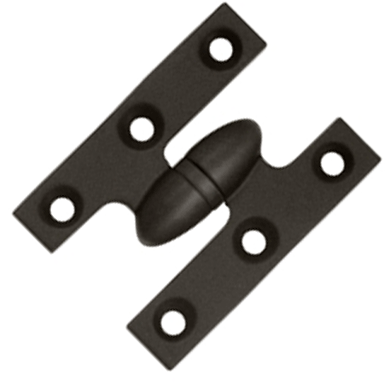 Antique Hardware 2 Inch x 1 1/2 Inch Solid Brass Olive Knuckle Hinge HINGE