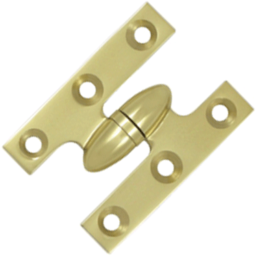 Antique Hardware 2 Inch x 1 1/2 Inch Solid Brass Olive Knuckle Hinge HINGE