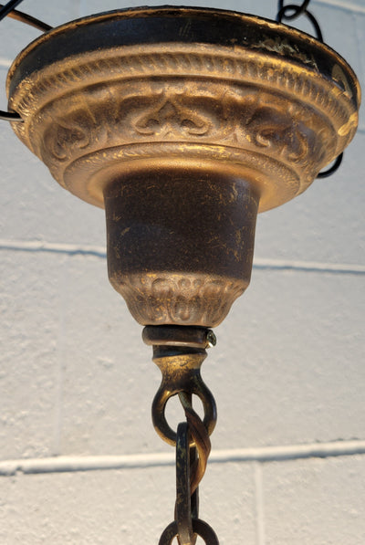 Antique Hardware 38 Inch Theatre Style 5-Light Antique Chandelier With Slipshades Chandeliers