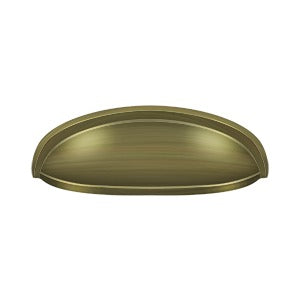 Antique Hardware 4 1/2 Inch Solid Brass Elongated Shell Cabinet & Furniture Cup Pull (Several Finishes Available) CABINET PULL