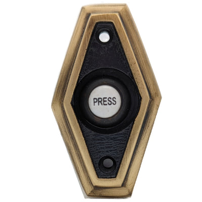 Antique Hardware 2 1/2 Inch Solid Brass Art Deco Style Doorbell Button (Several Finishes Available) DOORBELL