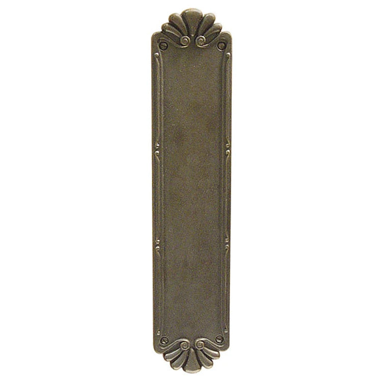 Antique Hardware 14 Inch Solid Brass Lost Wax Petal Push Plate Door Push Plates