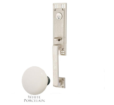Antique Hardware Arts & Crafts Style Tubular Latch Double Door Entryway Set ENTRYWAY