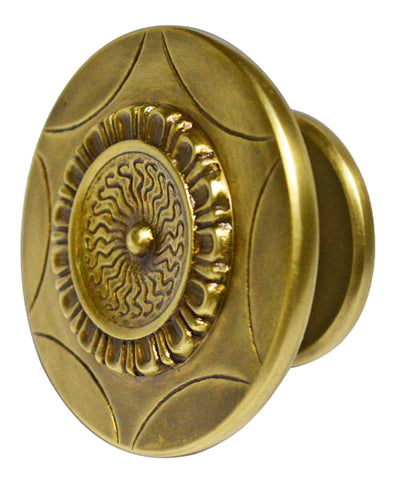 Antique Hardware 3 1/4 Inch Sundial French Window Knob KNOB