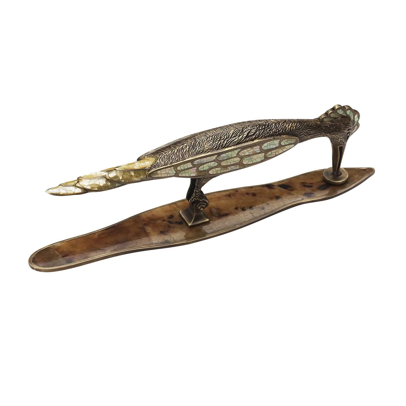 Antique Hardware 3 5/8 Inch (1 1/2 Inch c-c) Symphony Inlays Woodpecker Pendant Pull CABINET PULL