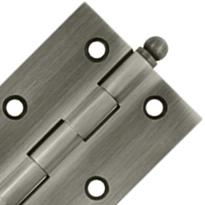 ##Antique Hardware## 3 Inch x 2 1/2 Inch Solid Brass Cabinet Hinges