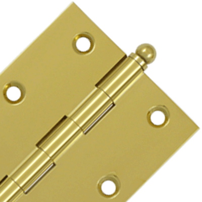 ##Antique Hardware## 3 Inch x 2 1/2 Inch Solid Brass Cabinet Hinges