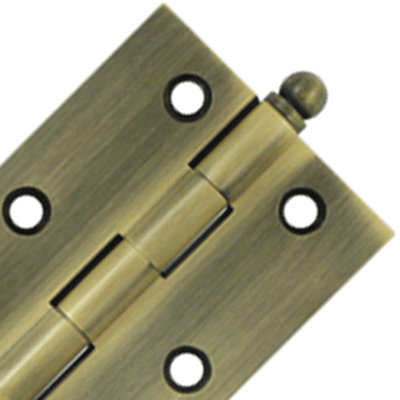 Antique Hardware 3 Inch x 2 Inch Solid Brass Cabinet Hinges HINGE