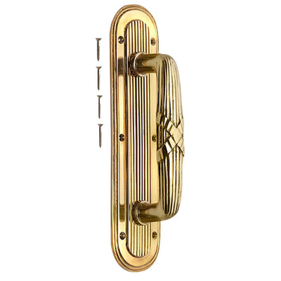 Antique Hardware 10 1/2 Inch Art Deco Style Door Pull and Plate Door Hardware
