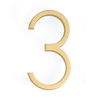Antique Hardware 7 Inch Tall Modern House Number 3 (Several Finishes) LETTER PLAQUE