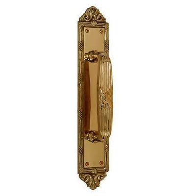 Antique Hardware 13 3/4 Inch Solid Brass Ribbon & Reed Door Pull (Several Finishes Available) ANTIQUE DOOR PULLS