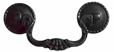 Antique Hardware 4 1/4 Inch Beaded Victorian Bail Pull with Beaded Mounts (Oil Rubbed Bronze Finish) drop drawer pull