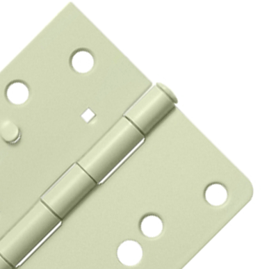 Antique Hardware 4 Inch x 4 Inch Steel Hinge (1/4 Radius x Square Corner, (Primed For Painting) HINGE