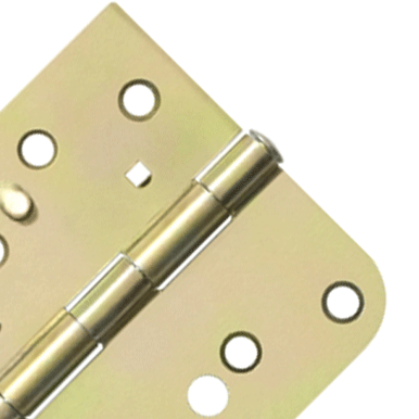 Antique Hardware 4 Inch x 4 Inch Steel Hinge (5/8 Radius x Square Corner, Zinc Dichromate Finish) HINGE