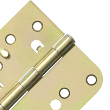 Antique Hardware 4 Inch x 4 Inch Steel Hinge (5/8 Radius x Square Corner, Zinc Dichromate Finish) HINGE