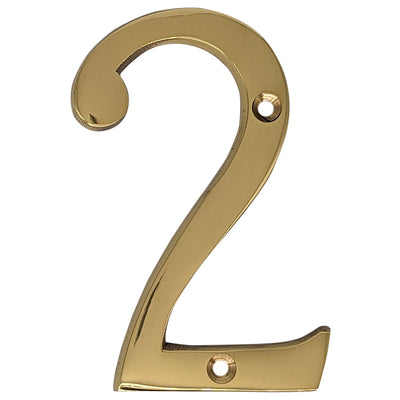 Antique Hardware 4 Inch Tall House Number 2 ADDRESS PLAQUE