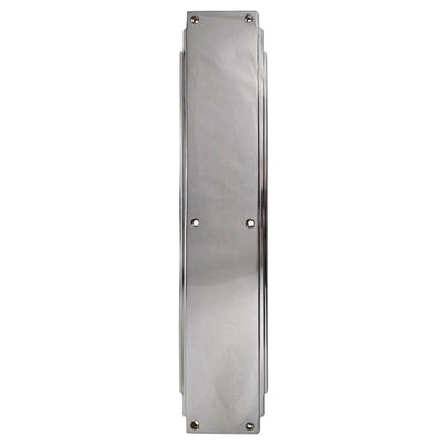 ##Antique Hardware## 14 Inch Solid Brass Art Deco Skyscraper Push Plate
