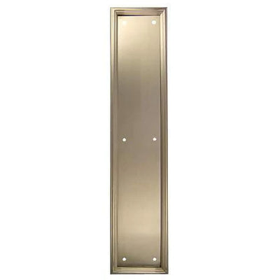 Antique Hardware 15 Inch Solid Brass Framed Push Plate Door Push Plates