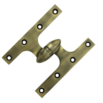 Antique Hardware 6 Inch x 4 1/2 Inch Solid Brass Olive Knuckle Hinge HINGE
