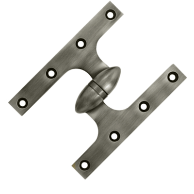 Antique Hardware 6 Inch x 4 1/2 Inch Solid Brass Olive Knuckle Hinge HINGE